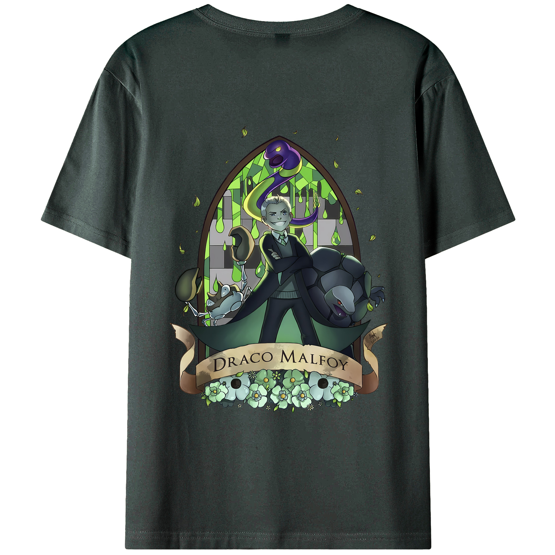 （画像用） Harry Potter ハリー・ポッターシリーズ 綿100％ メンズ半袖Tシャツ（バックプリント） 通気性
